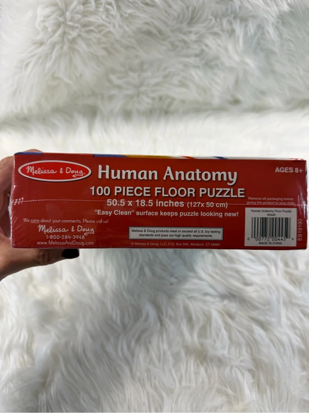 NIB Melissa & Doug Human Anatomy 100 Piece Double Sided Floor Puzzle 4 Ft Age 8+